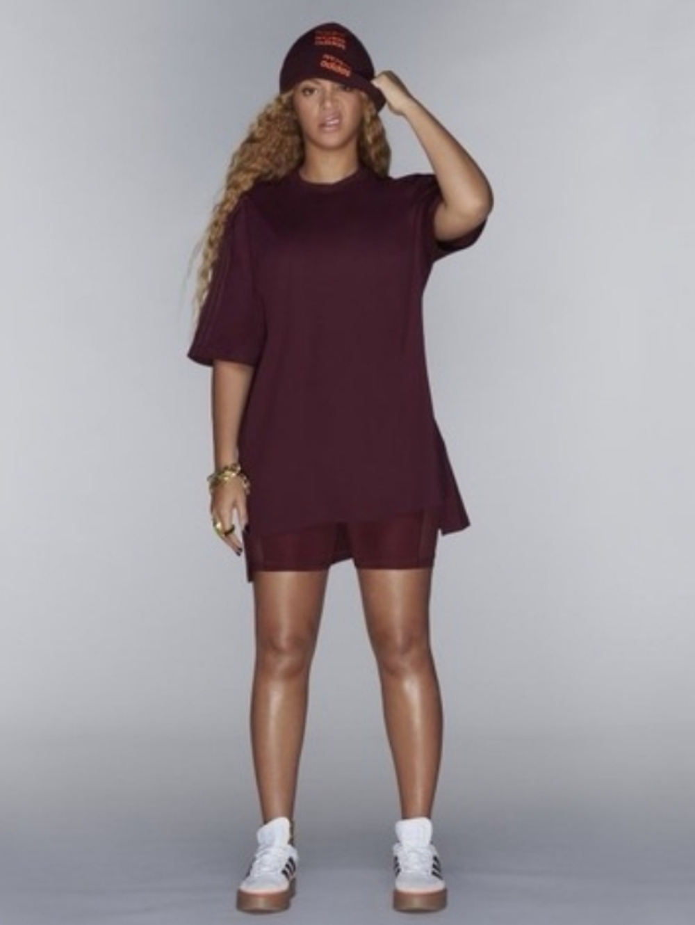 Adidas x Ivy Park Maroon SS Oversized Tee Women’s Sz Small NWT
